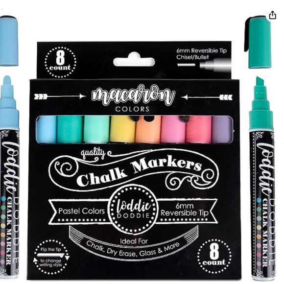 Loddie Doddie Liquid Chalk Markers for Chalkboard Pens 2 sets of 8 - Picture 6 of 9